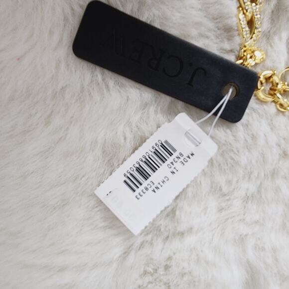 NEW J. Crew Havana Jones Iced Crystal Curb Chain Link Chunky Necklace - Picture 5 of 13